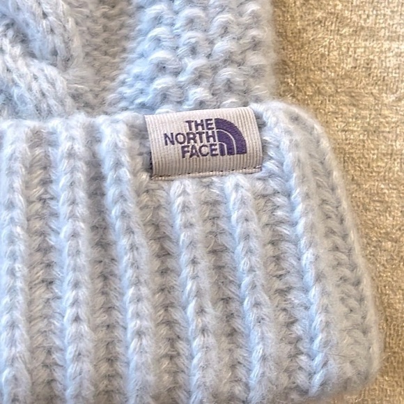 Brand New The North Face Oh Mega Beanie Chunky Cable Knit Dusty Periwinkle Hat main image 12